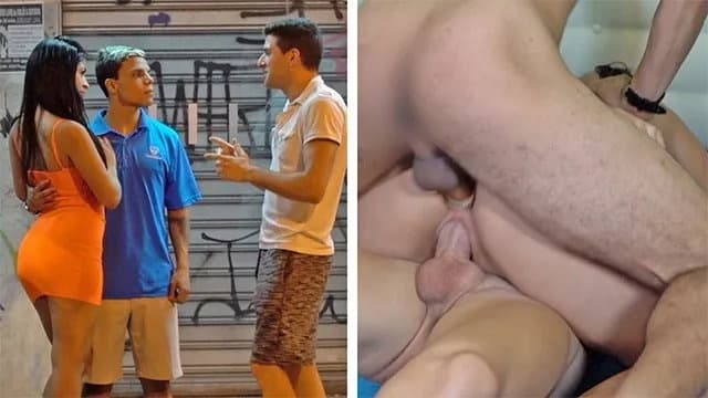 Cặp Đôi Brazil Mới Lớn Trải Nghiệm Threesome Hai Đôi Một Với Gringo